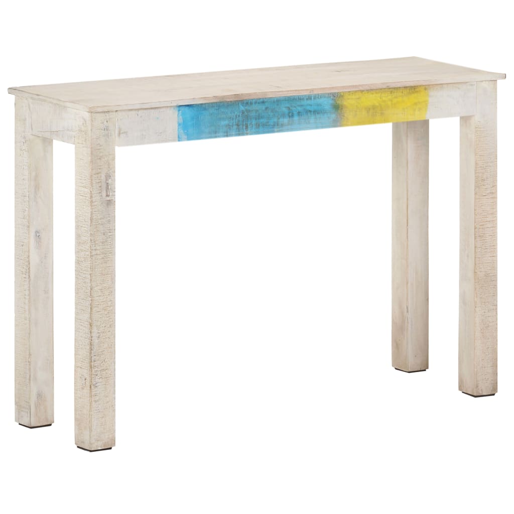 Console Table White 115x35x77 cm Rough Mango Wood - Newstart Furniture