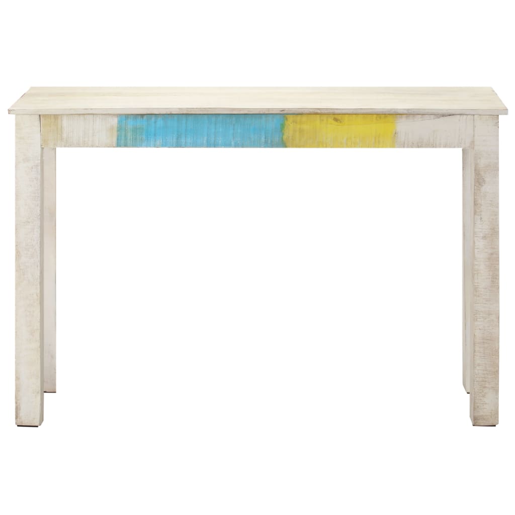 Console Table White 115x35x77 cm Rough Mango Wood - Newstart Furniture