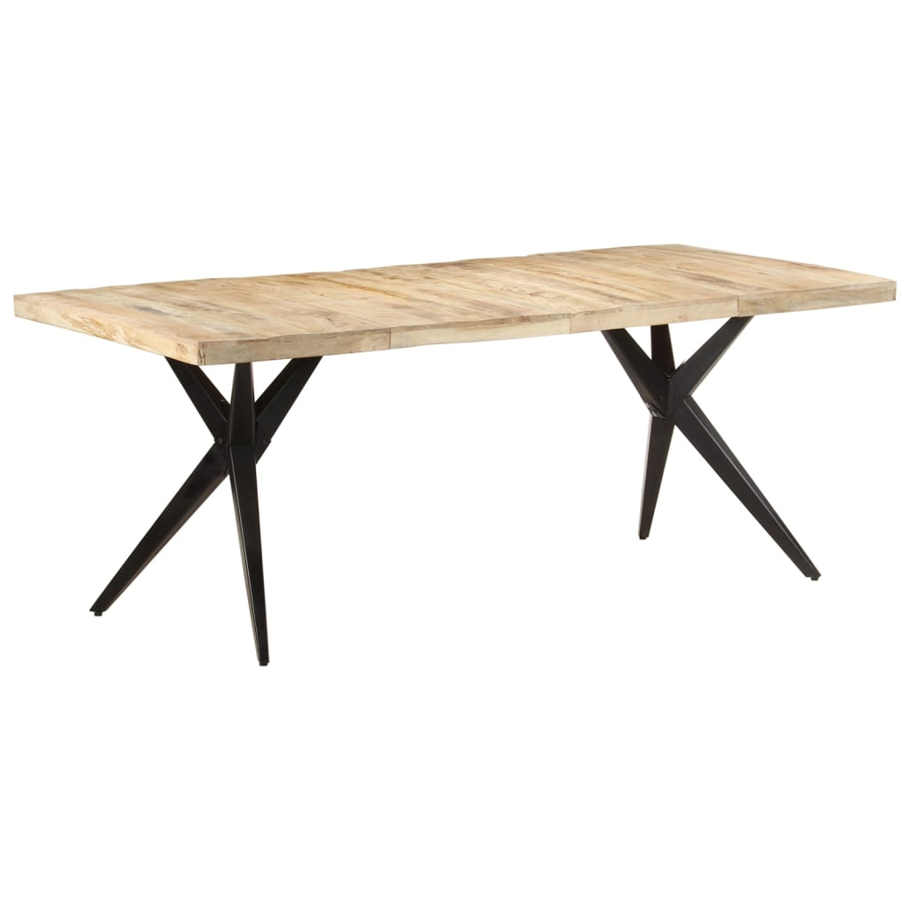 Dining Table 200x90x76 cm Rough Mango Wood - Newstart Furniture
