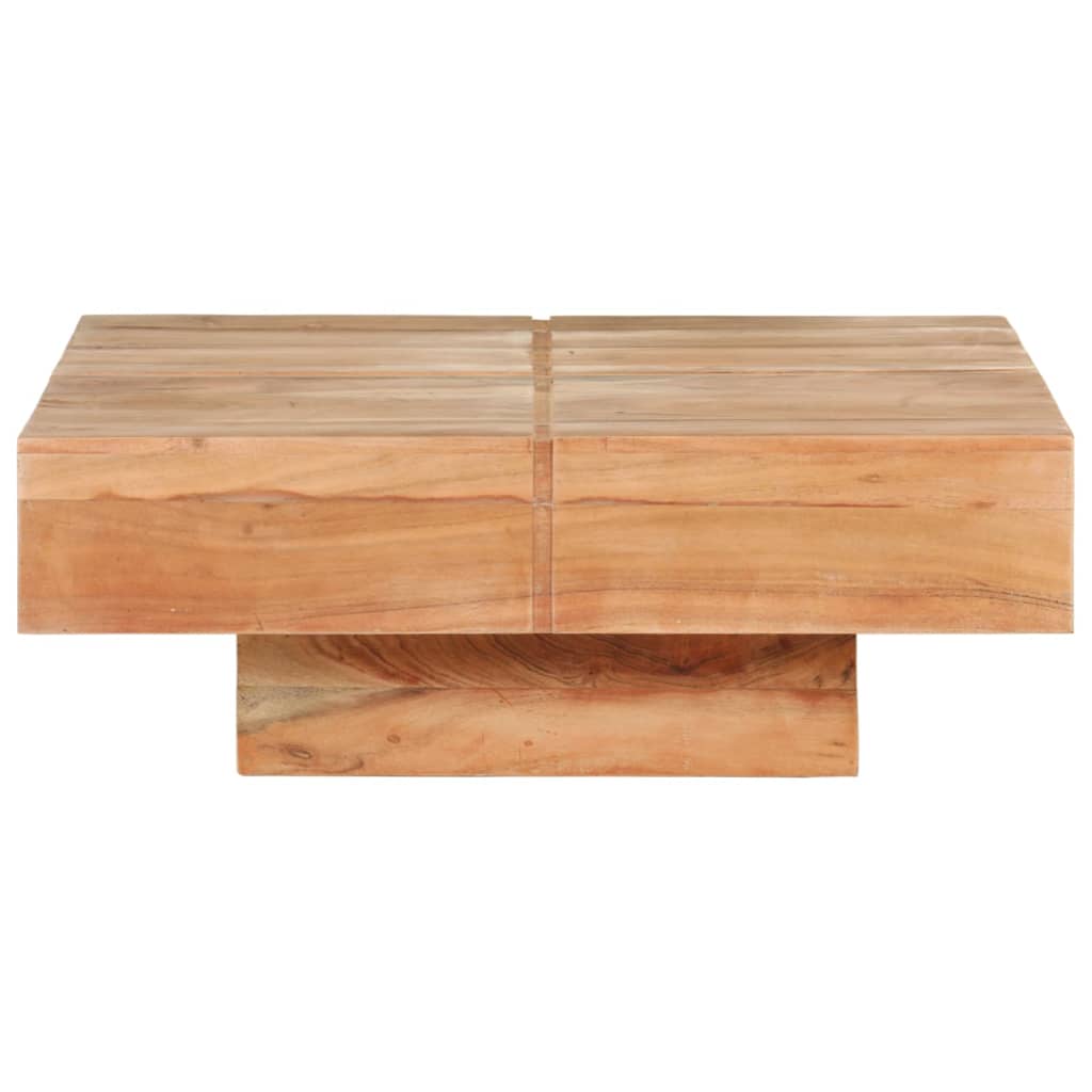 Coffee Table 80x80x28 cm Solid Acacia Wood - Newstart Furniture