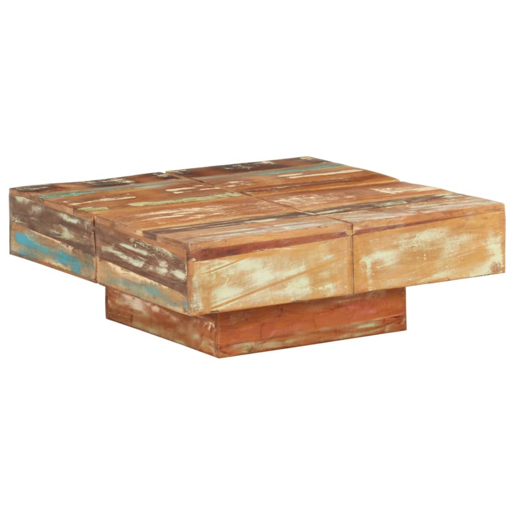 Coffee Table 80x80x28 cm Solid Reclaimed Wood - Newstart Furniture