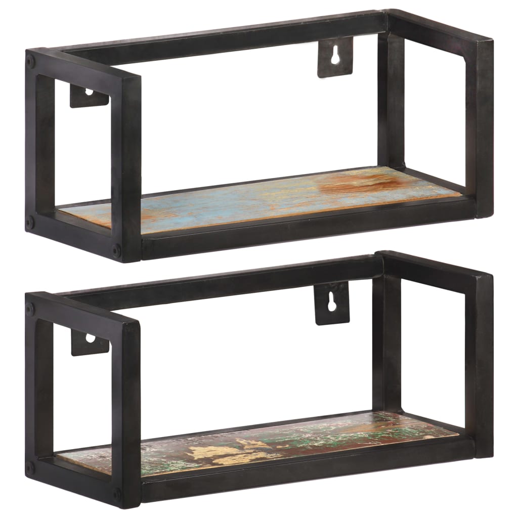 Wall Shelves 2 pcs 40 cm Solid Reclaimed Wood - Newstart Furniture