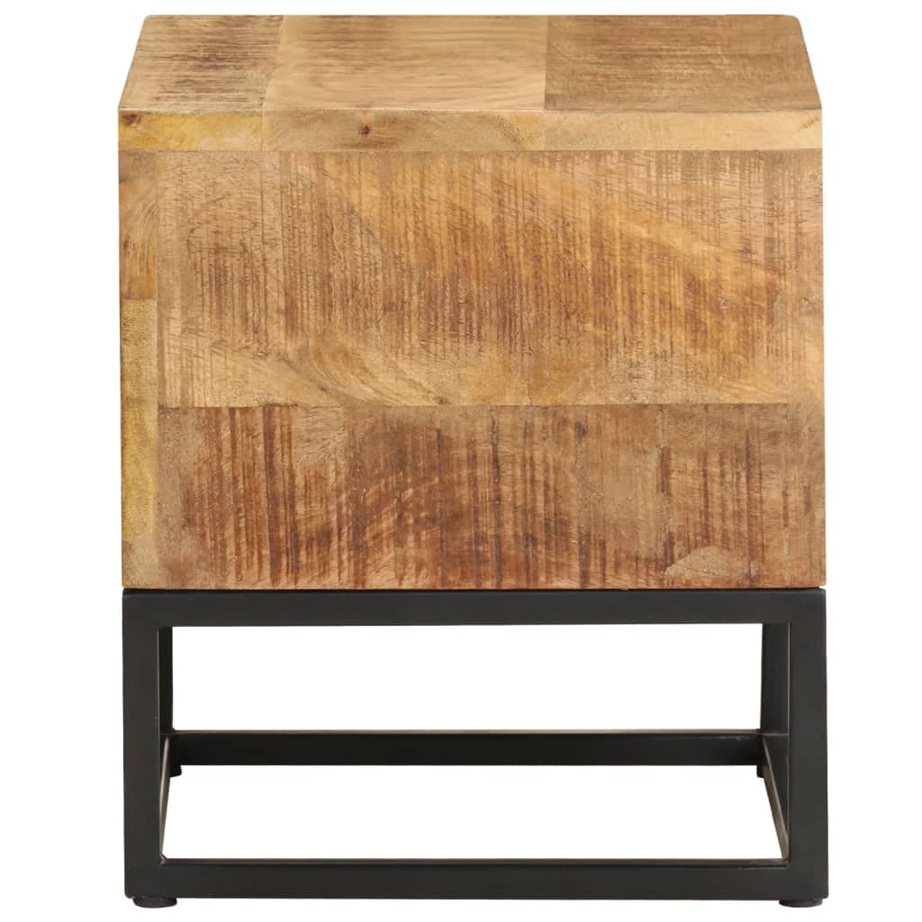 Side Table 30x30x33 cm Rough Mango Wood - Newstart Furniture