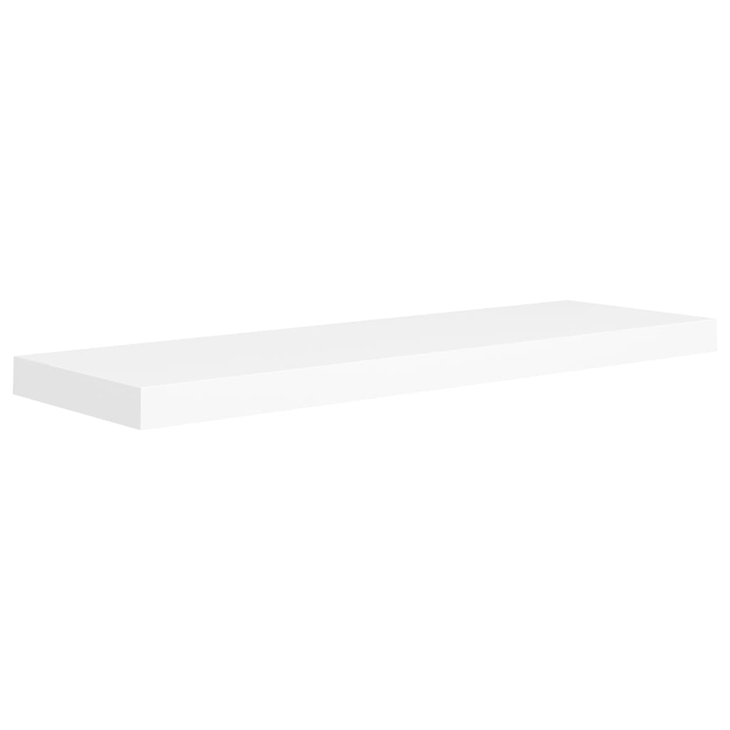 Floating Wall Shelf White 80x23.5x3.8 cm MDF