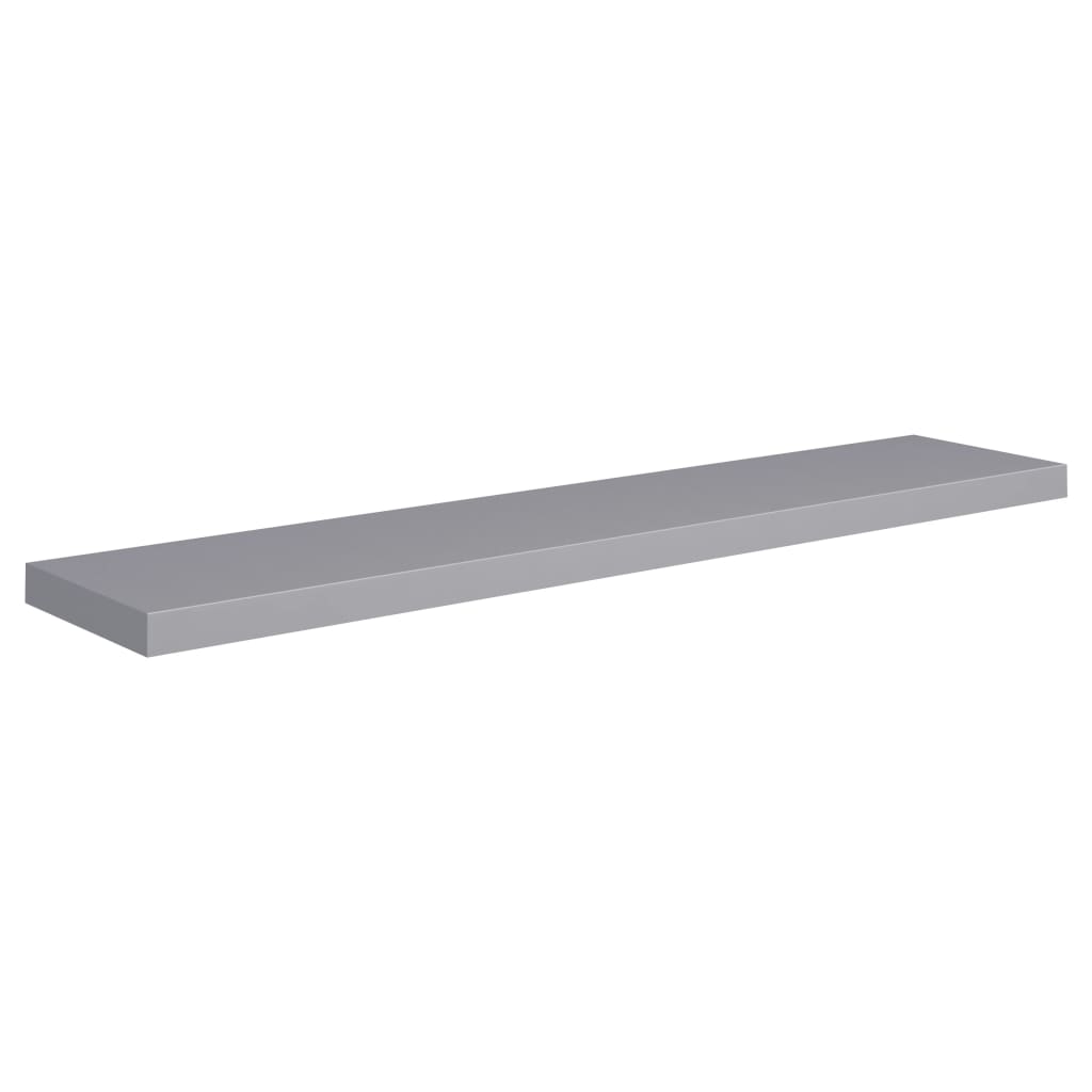 Floating Wall Shelf Grey 120x23.5x3.8 cm MDF