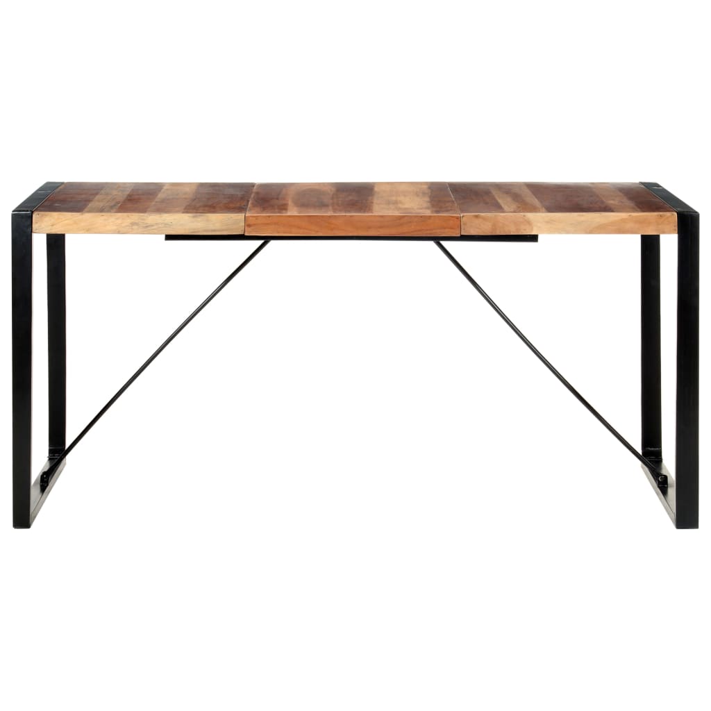 Dining Table 160x80x75 cm Solid Wood with Sheesham Finish - Newstart Furniture