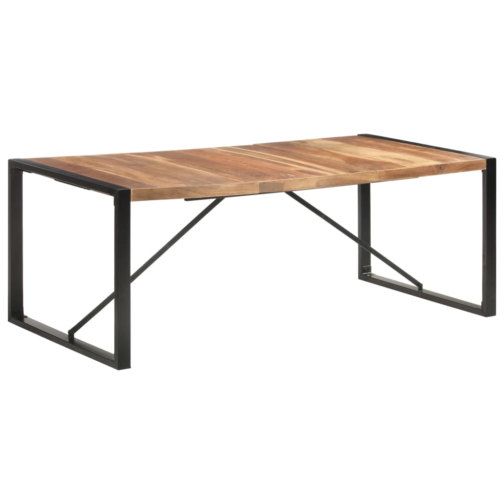 Dining Table 200x100x75 cm Solid Wood with Sheesham Finish - Newstart Furniture