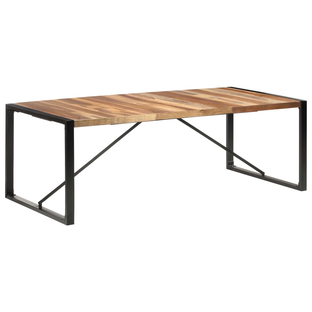 Dining Table 220x100x75 cm Solid Wood with Sheesham Finish - Newstart Furniture