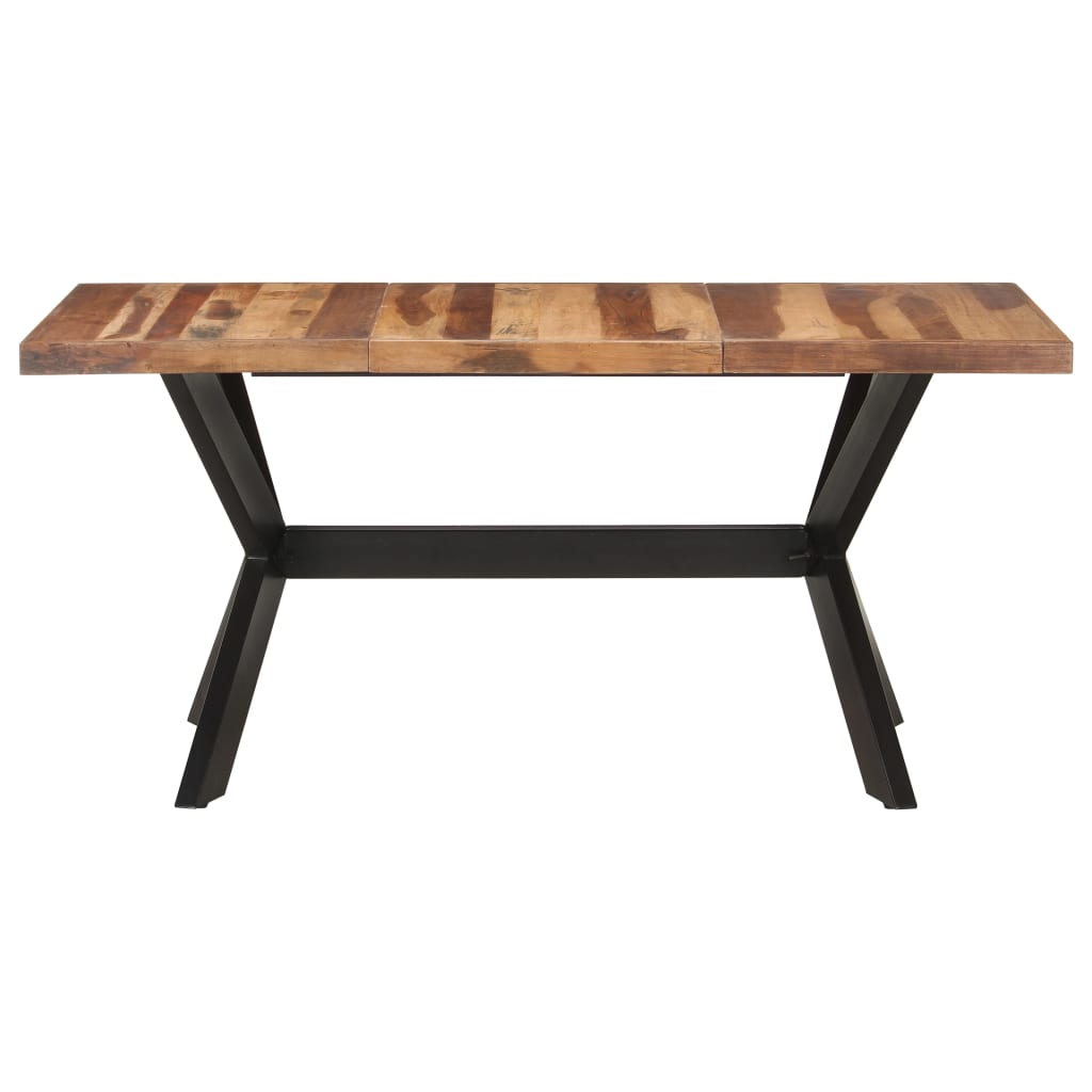 Dining Table 160x80x75 cm Solid Wood with Honey Finish - Newstart Furniture