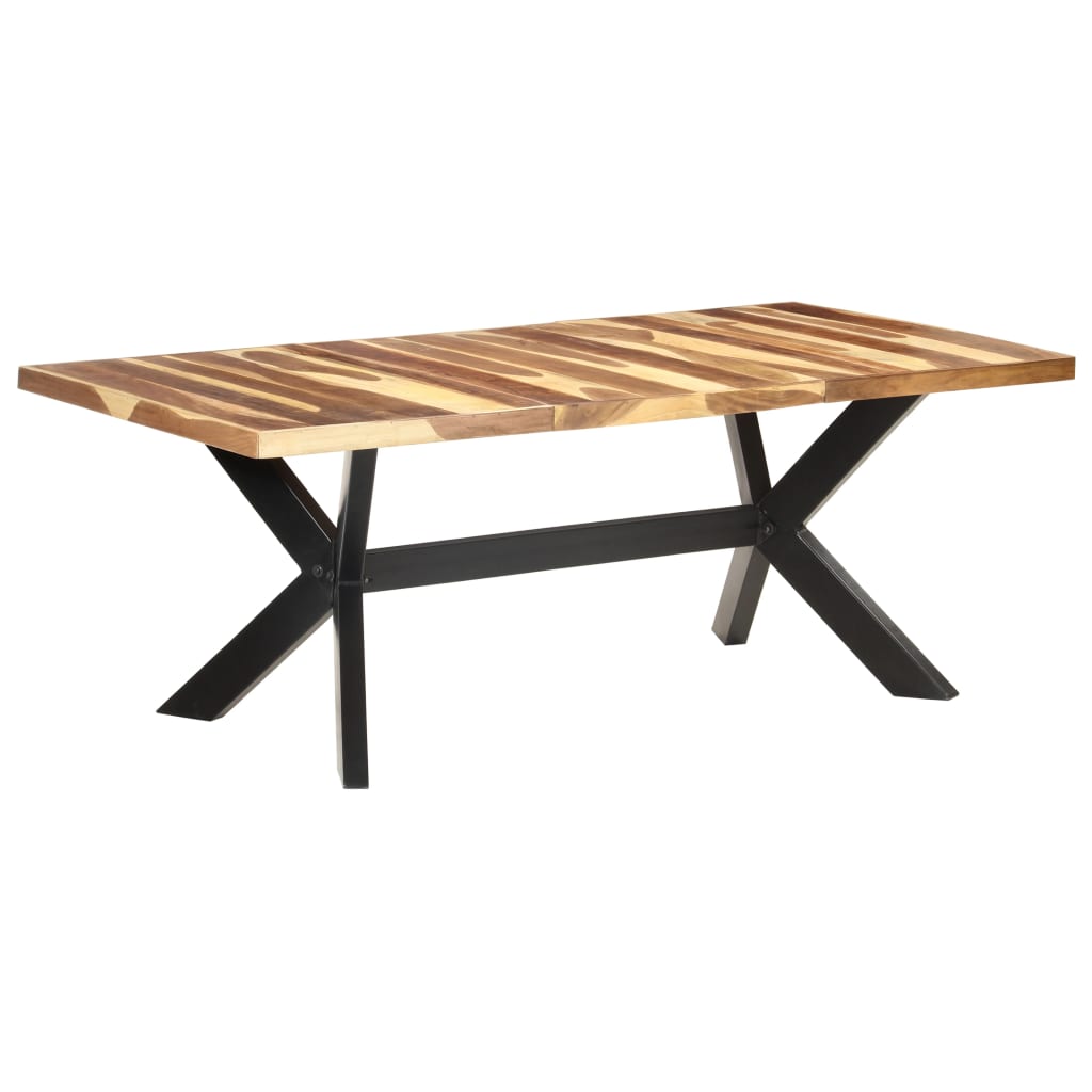 Dining Table 200x100x75 cm Solid Wood with Honey Finish - Newstart Furniture