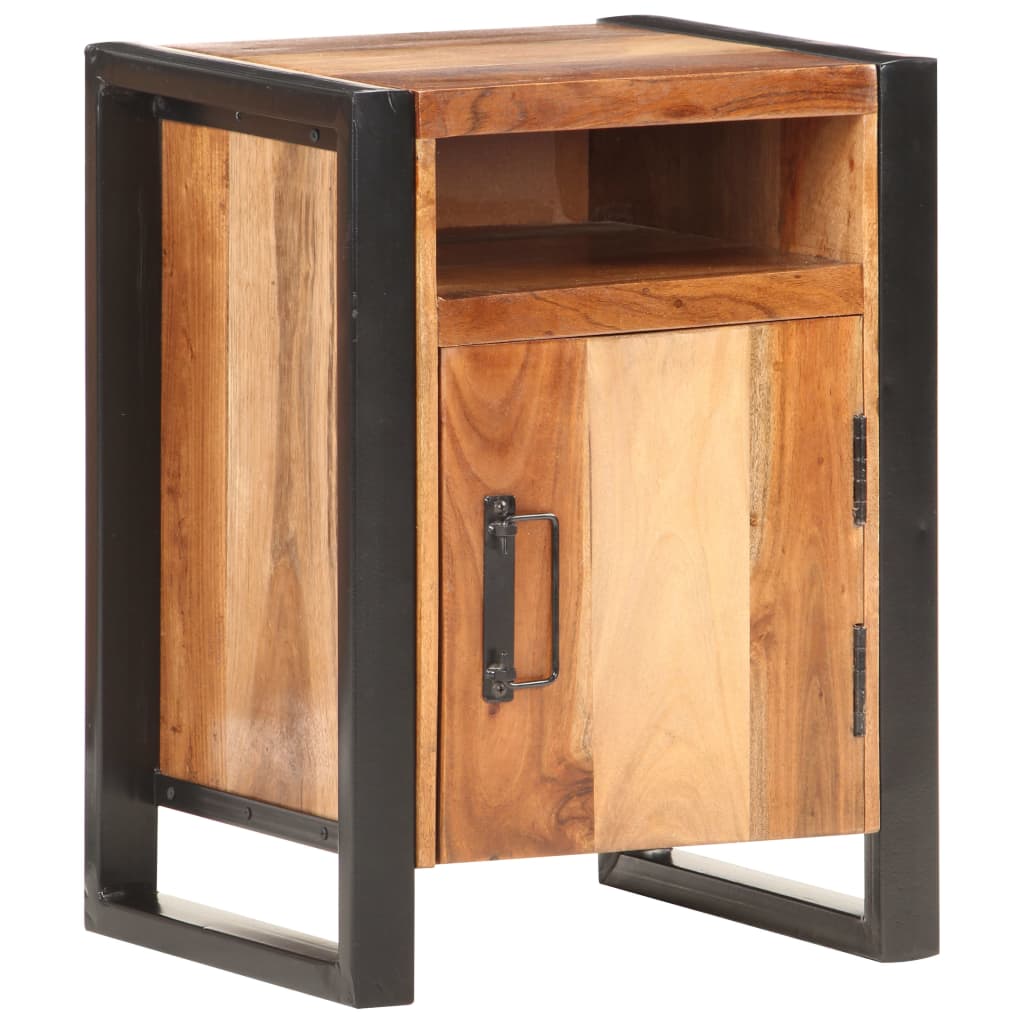 Bedside Cabinet 40x35x55cm Solid Wood Acacia in Sheesham Finish - Newstart Furniture