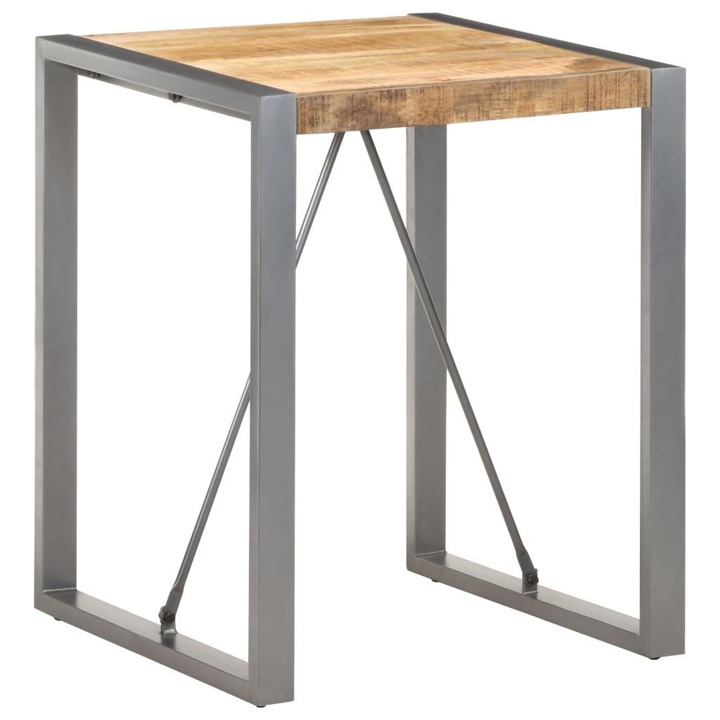 Dining Table 60x60x75 cm Solid Rough Mango Wood - Newstart Furniture