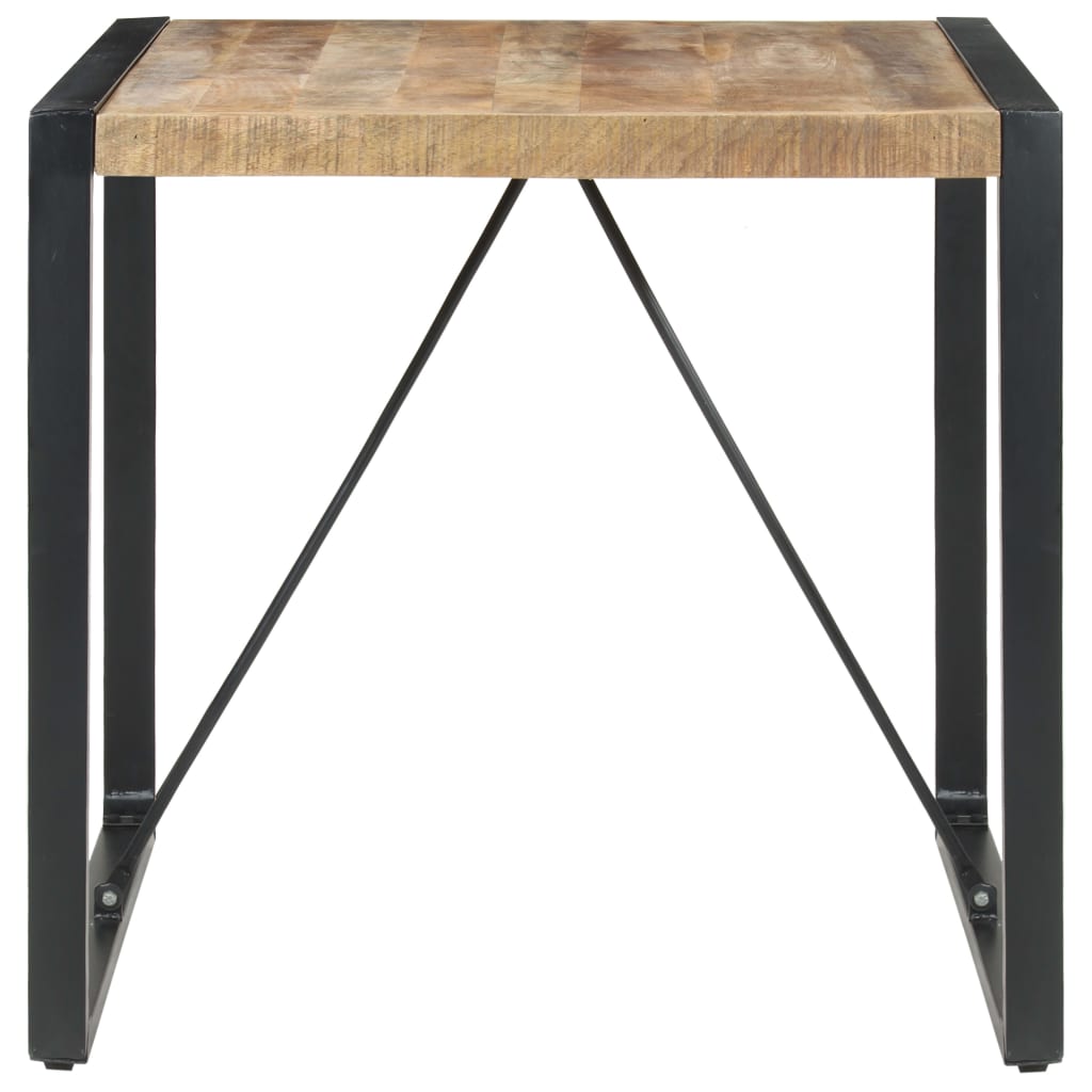 Dining Table 80x80x75 cm Rough Mango Wood - Newstart Furniture