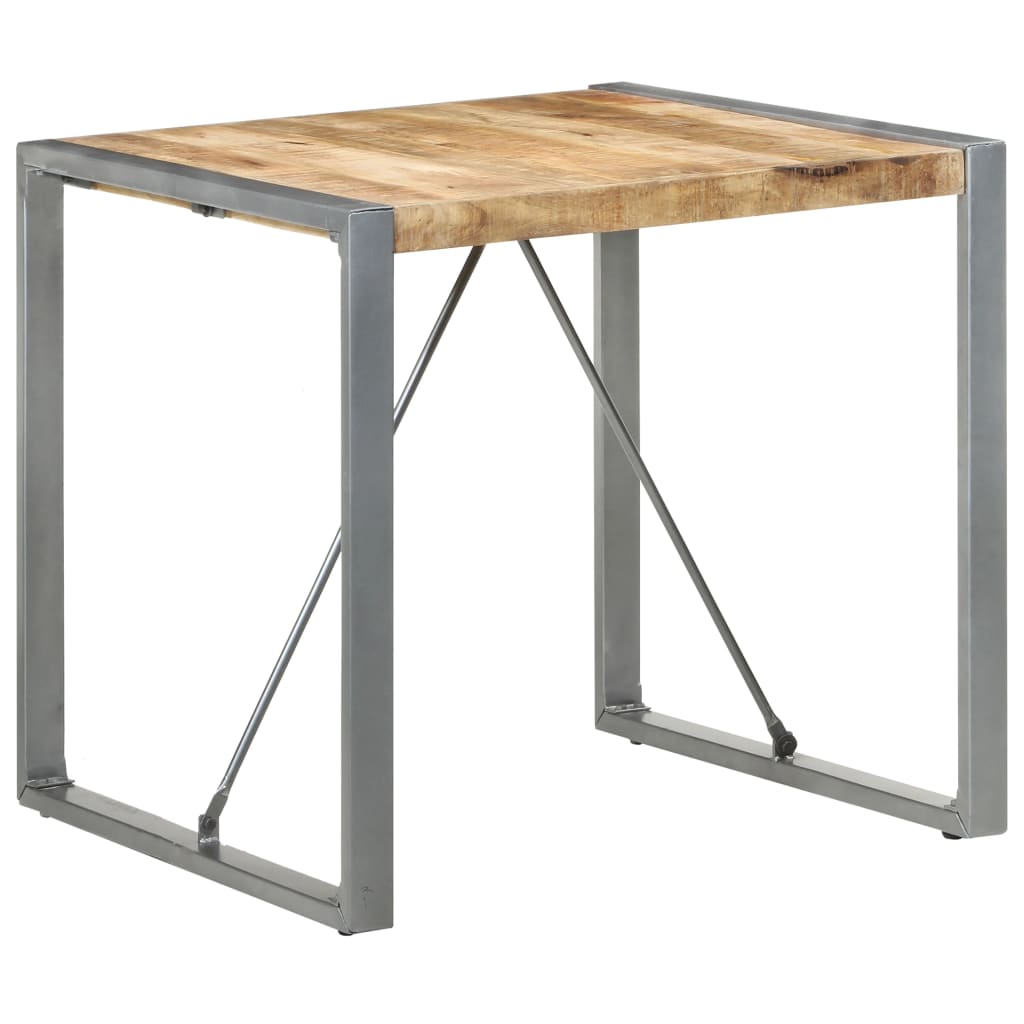 Dining Table 80x80x75 cm Rough Mango Wood - Newstart Furniture