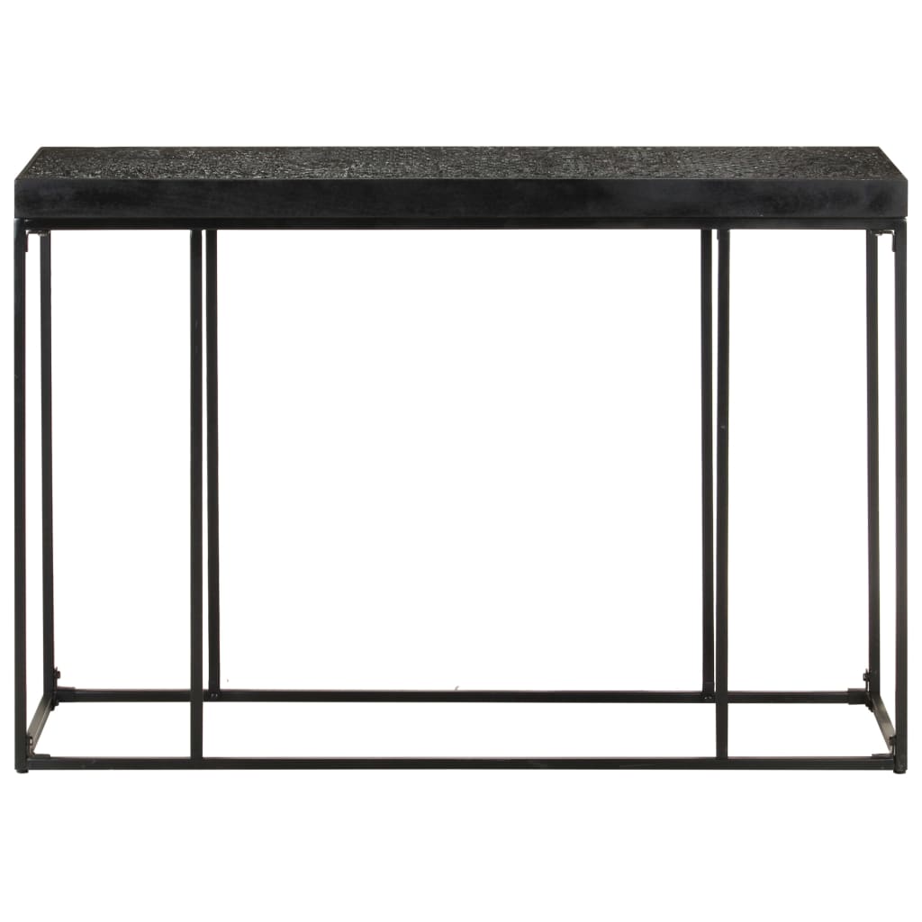 Console Table Black 110x35x76 cm Solid Acacia and Mango Wood - Newstart Furniture