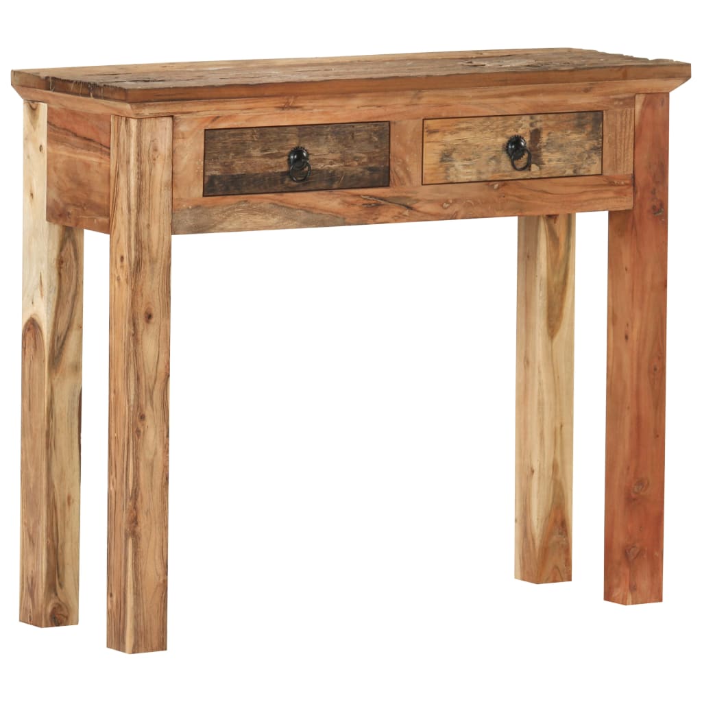 Console Table 90.5x30x75cm Solid Acacia Wood and Reclaimed Wood - Newstart Furniture