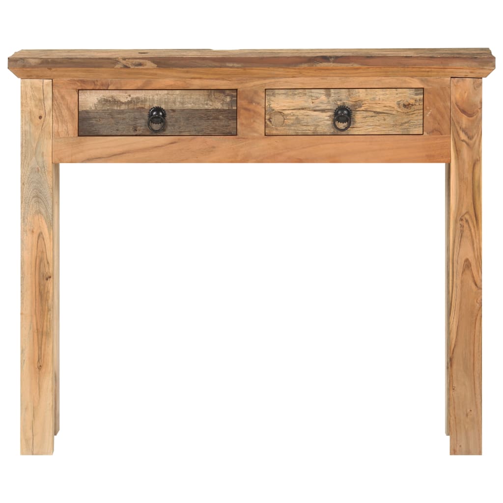 Console Table 90.5x30x75cm Solid Acacia Wood and Reclaimed Wood - Newstart Furniture