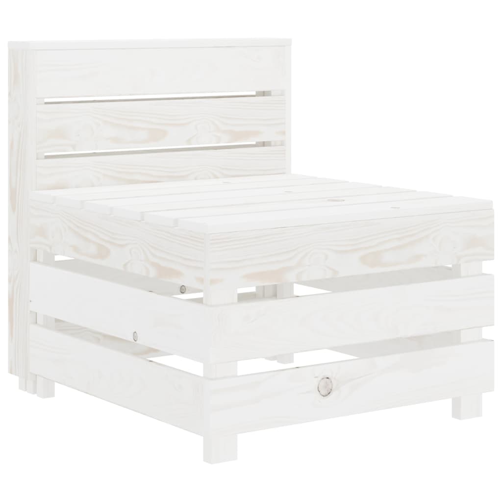 Garden Pallet Sofa White Wood - Newstart Furniture