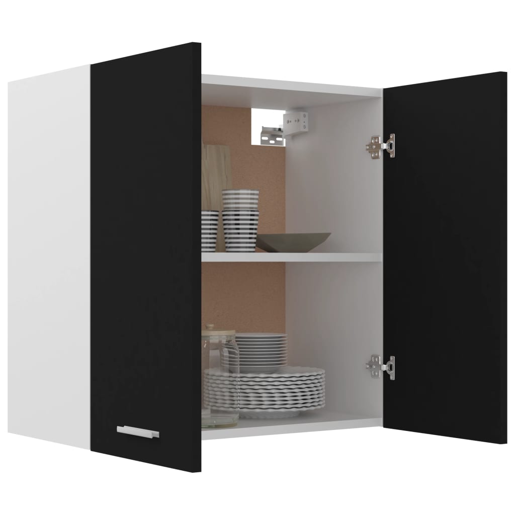 Hanging Cabinet Black 60x31x60 cm Engineered Wood - Newstart Furniture