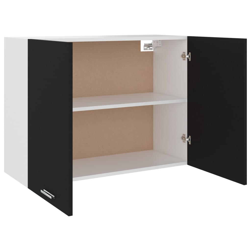 Hanging Cabinet Black 80x31x60 cm Engineered Wood - Newstart Furniture