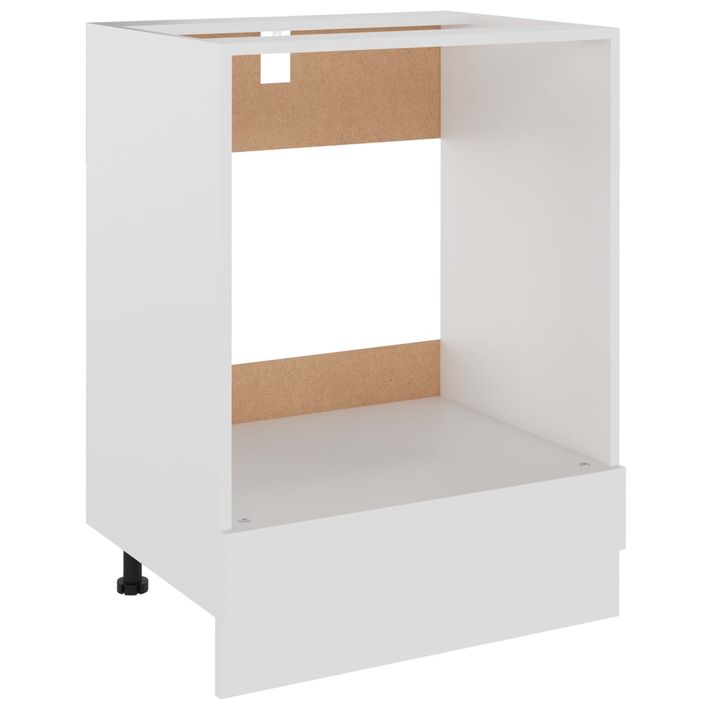 Oven Cabinet White 60x46x81.5 cm Engineered Wood - Newstart Furniture