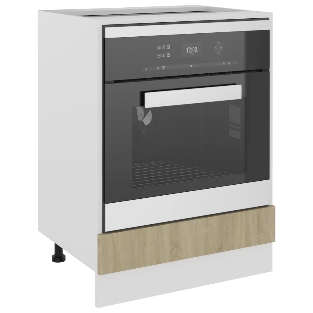 Oven Cabinet Sonoma Oak 60x46x81.5 cm Engineered Wood - Newstart Furniture