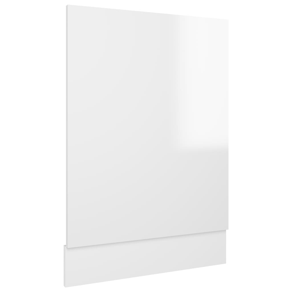 Dishwasher Panel High Gloss White 45x3x67 cm Engineered Wood - Newstart Furniture