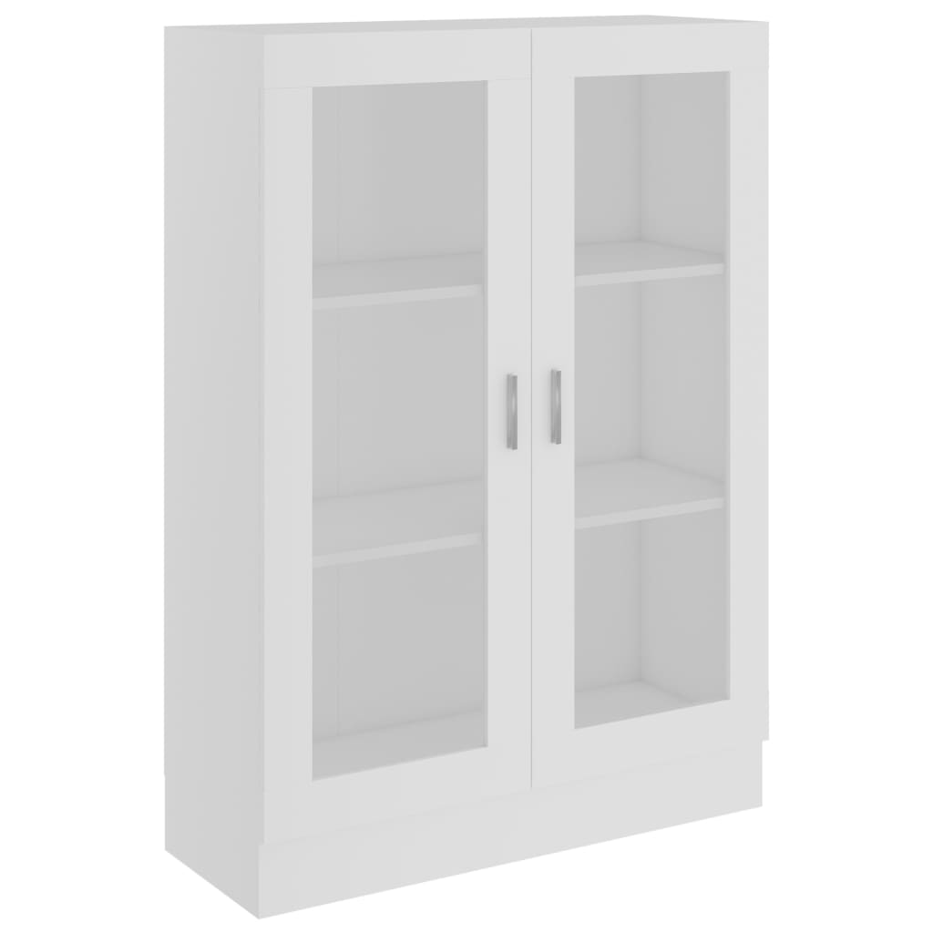 Vitrine Cabinet White 82.5x30.5x115 cm Engineered Wood - Newstart Furniture