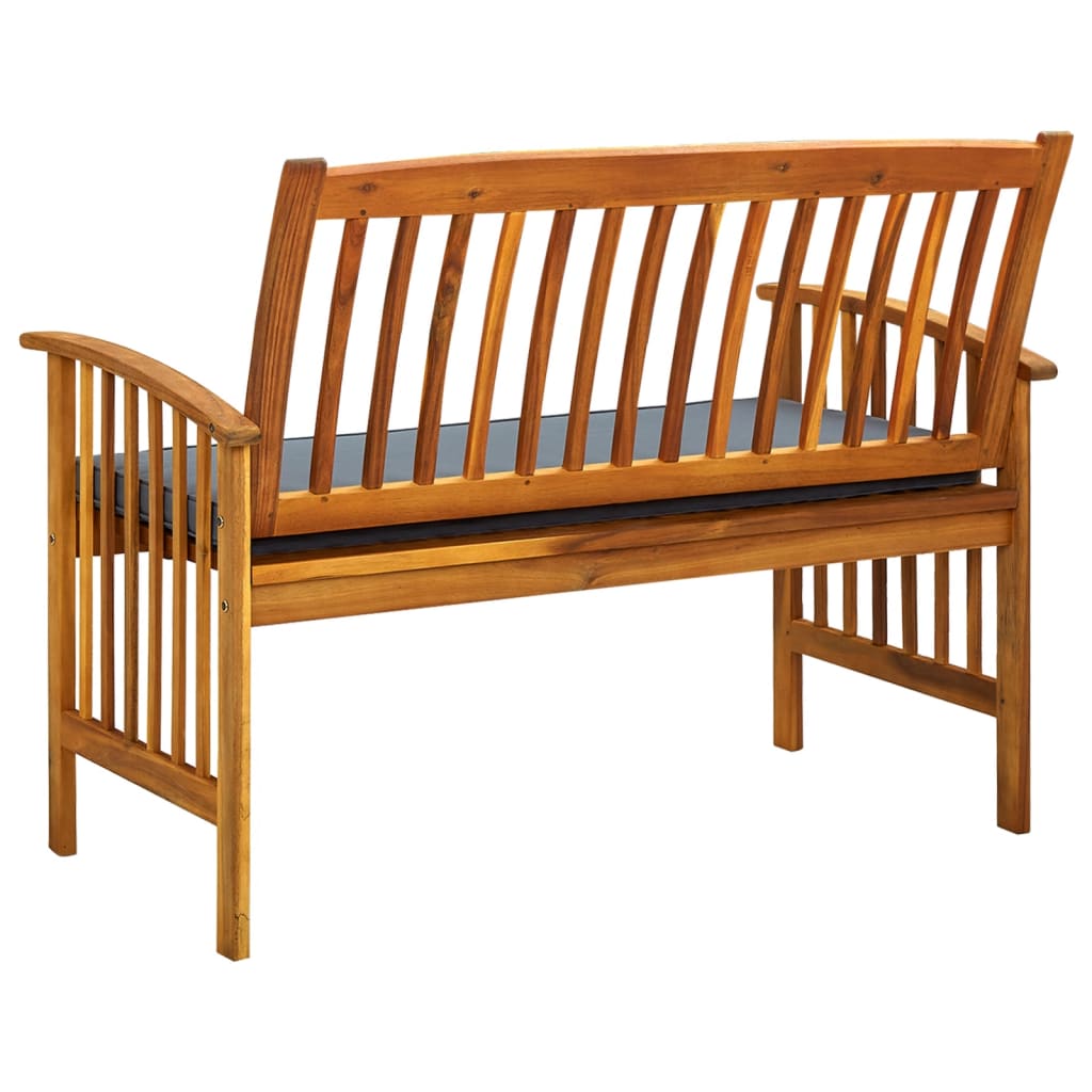 Garden Bench with Cushion 119 cm Solid Acacia Wood - Newstart Furniture