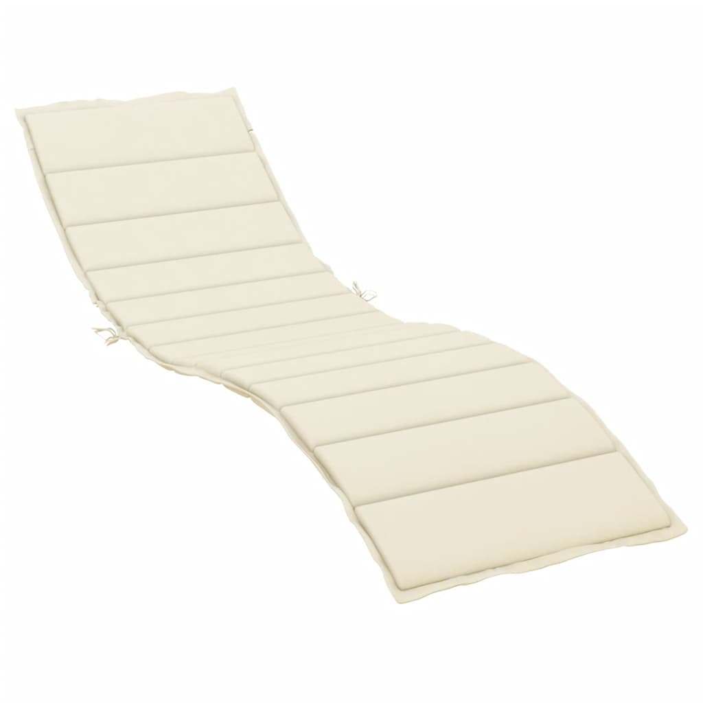 Sun Lounger Cushion Cream 200x50x3cm Oxford Fabric