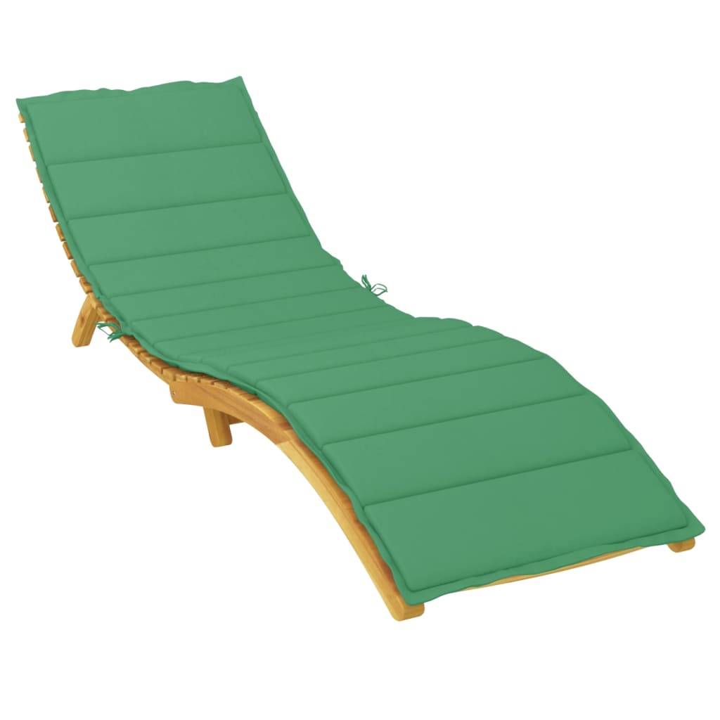 Sun Lounger Cushion Green 200x60x3cm Oxford Fabric