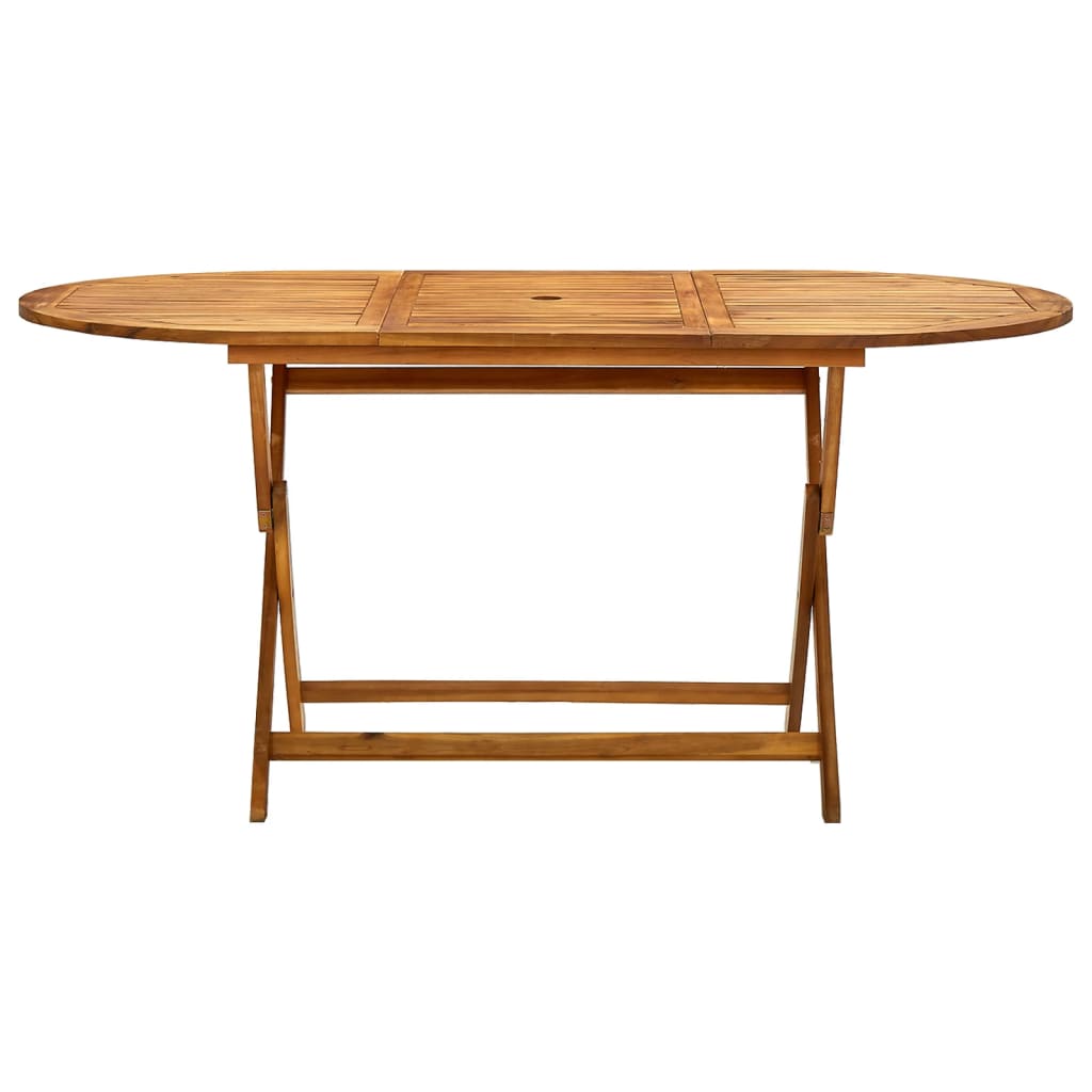 Folding Garden Table 160x85x75 cm Solid Acacia Wood - Newstart Furniture