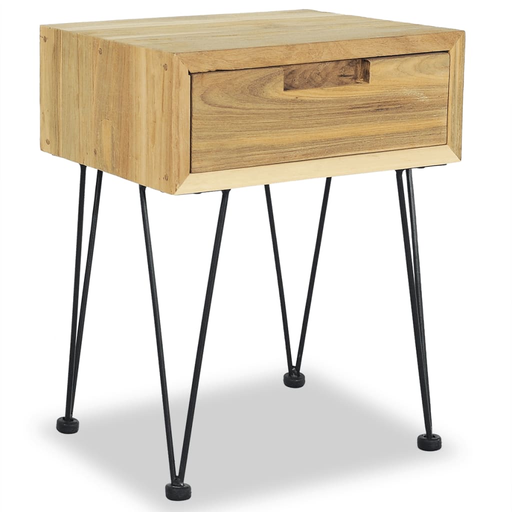 Bedside Cabinets 2 pcs 40x30x50 cm Solid Teak - Newstart Furniture