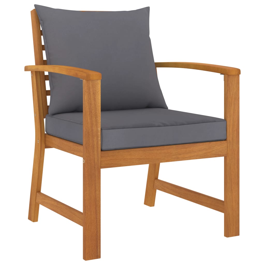 5 Piece Garden Lounge Set with Cushion Solid Acacia Wood - Newstart Furniture