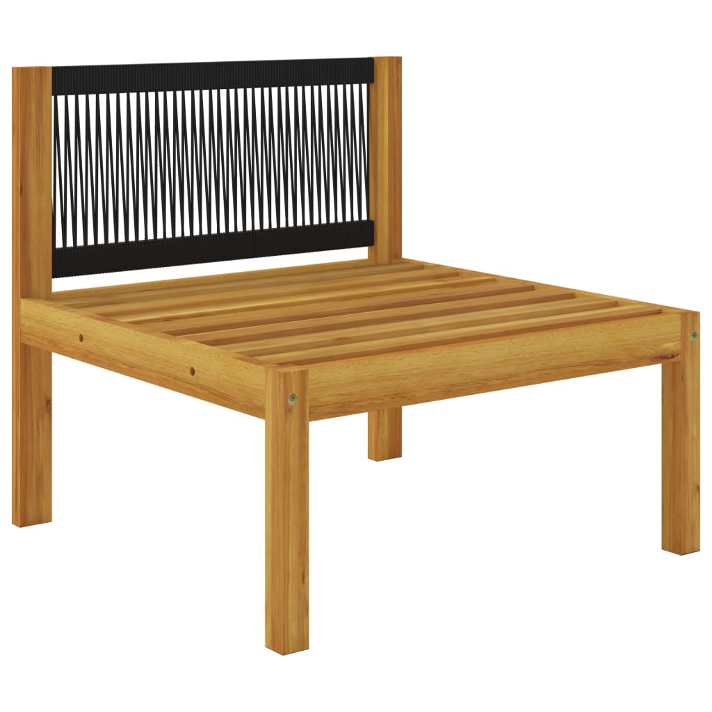 6 Piece Garden Lounge Set with Cushions Cream Solid Acacia Wood - Newstart Furniture