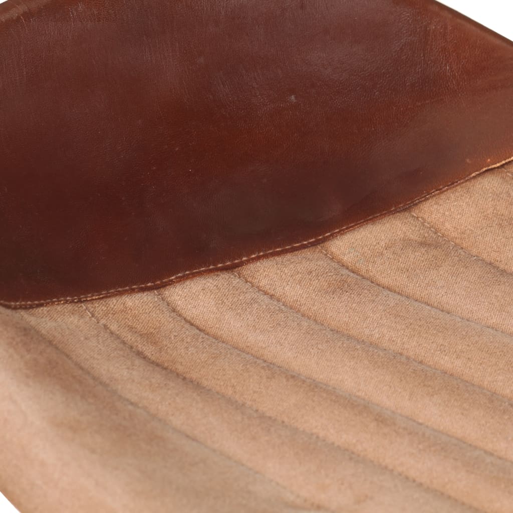 Bar Stools 4 pcs Brown Real Leather - Newstart Furniture