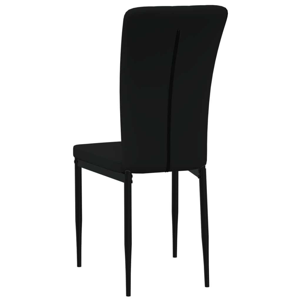 Dining Chairs 4 pcs Black Velvet - Newstart Furniture