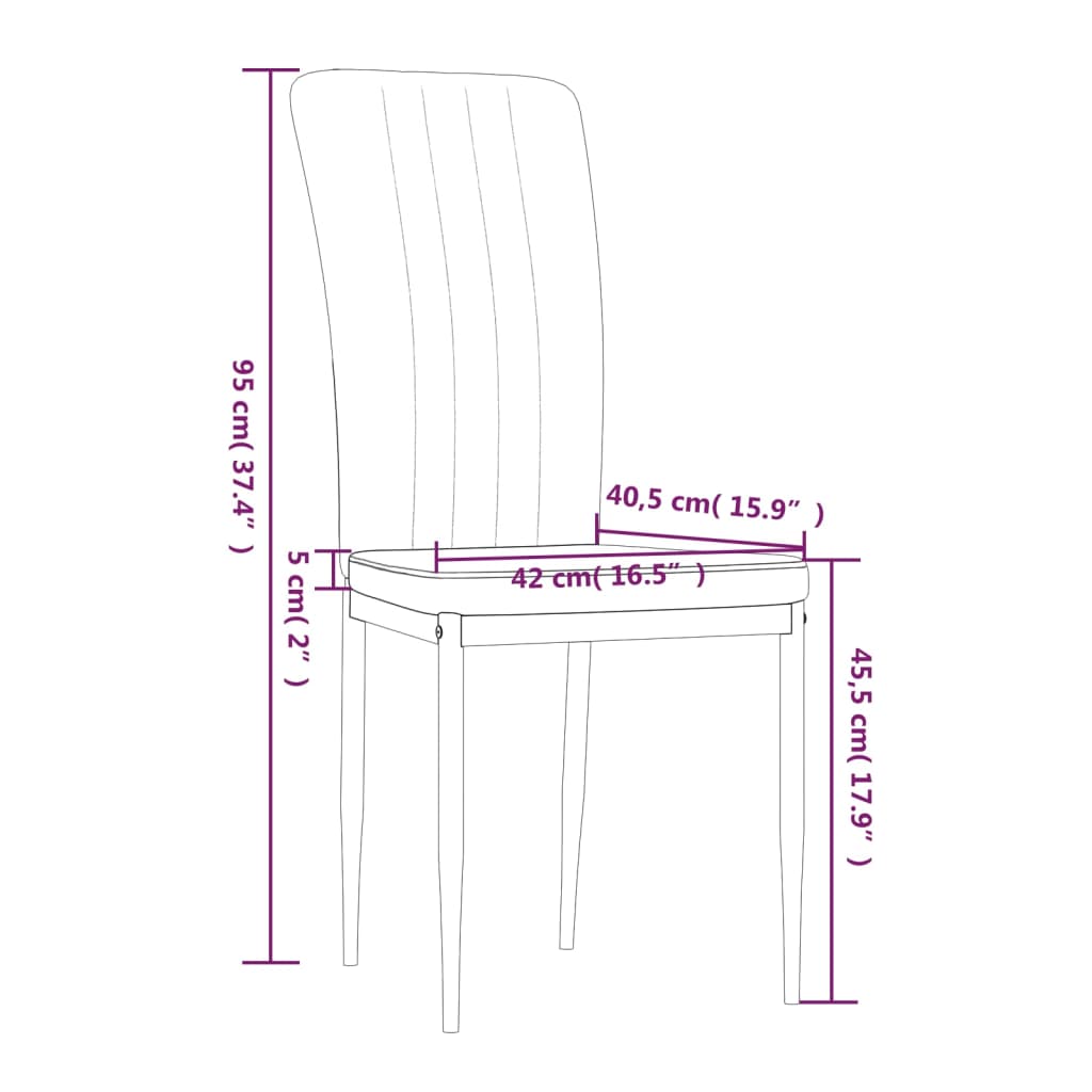 Dining Chairs 4 pcs Cream Velvet - Newstart Furniture