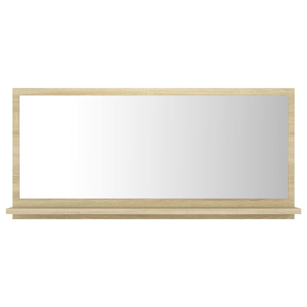 Bathroom Mirror Sonoma Oak 80x10.5x37 cm Engineered Wood - Newstart Furniture