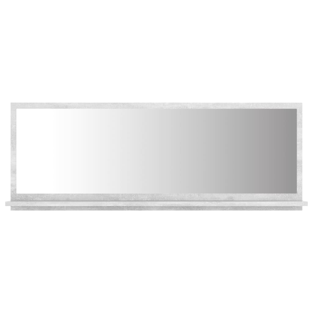 Bathroom Mirror Concrete Grey 100x10.5x37 cm Engineered Wood - Newstart Furniture