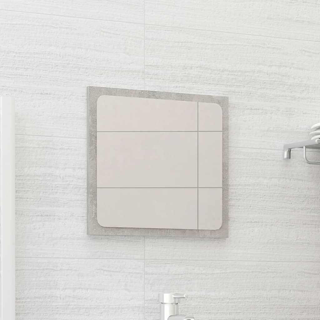 Bathroom Mirror Concrete Grey 40x1.5x37 cm Engineered Wood - Newstart Furniture