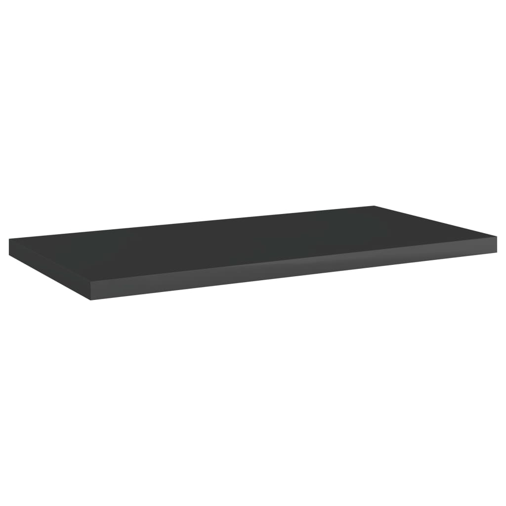 Bookshelf Boards 4 pcs High Gloss Black 40x20x1.5 cm Engineered Wood - Newstart Furniture