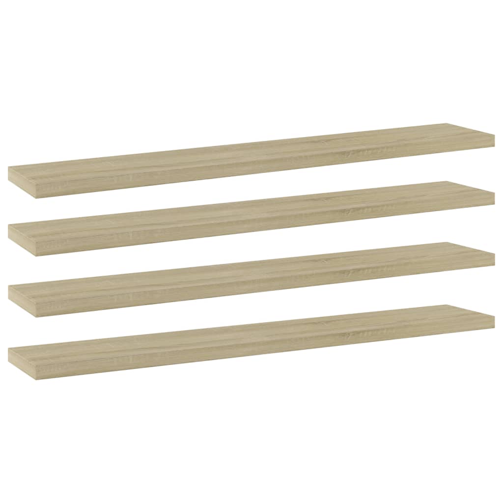 Bookshelf Boards 4 pcs Sonoma Oak 60x10x1.5 cm Engineered Wood - Newstart Furniture