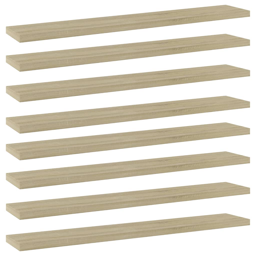 Bookshelf Boards 8 pcs Sonoma Oak 60x10x1.5 cm Engineered Wood