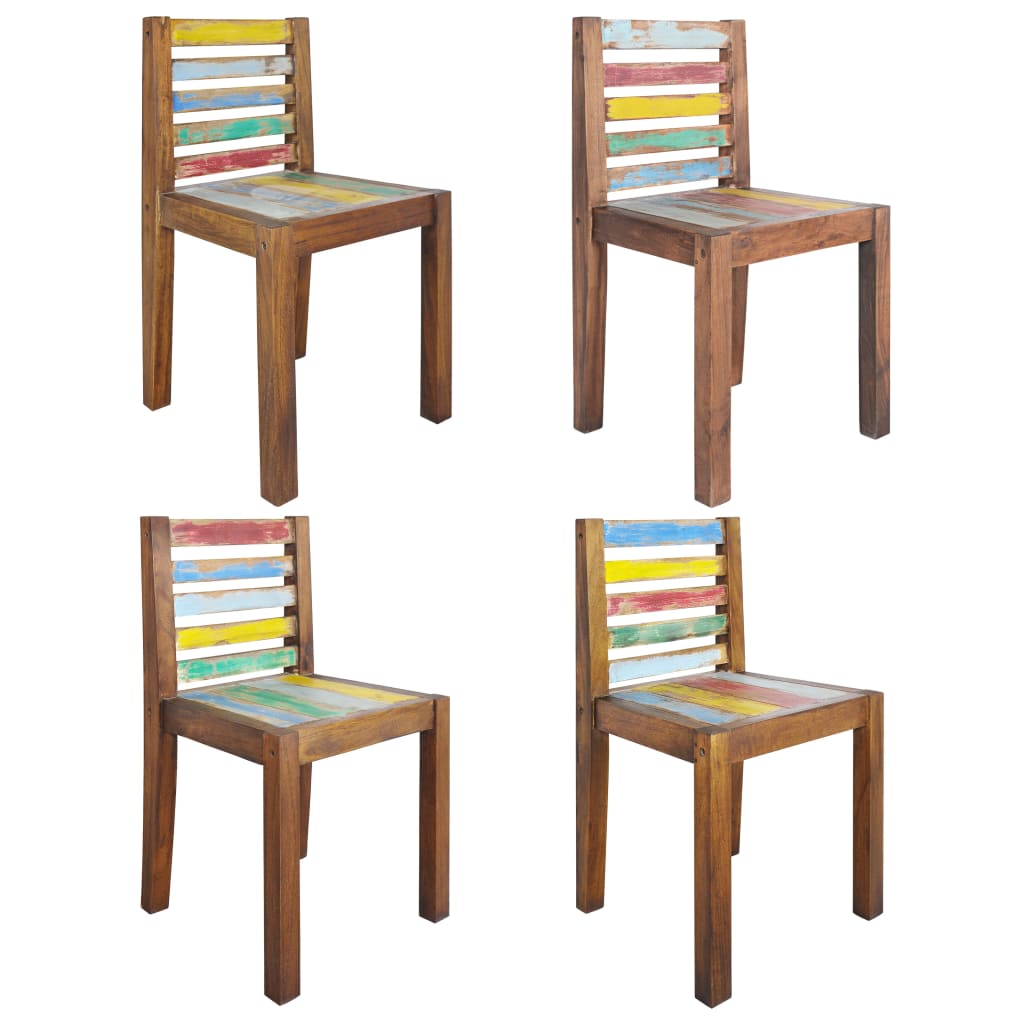 Dining Chairs 4 pcs Solid Reclaimed Wood - Newstart Furniture