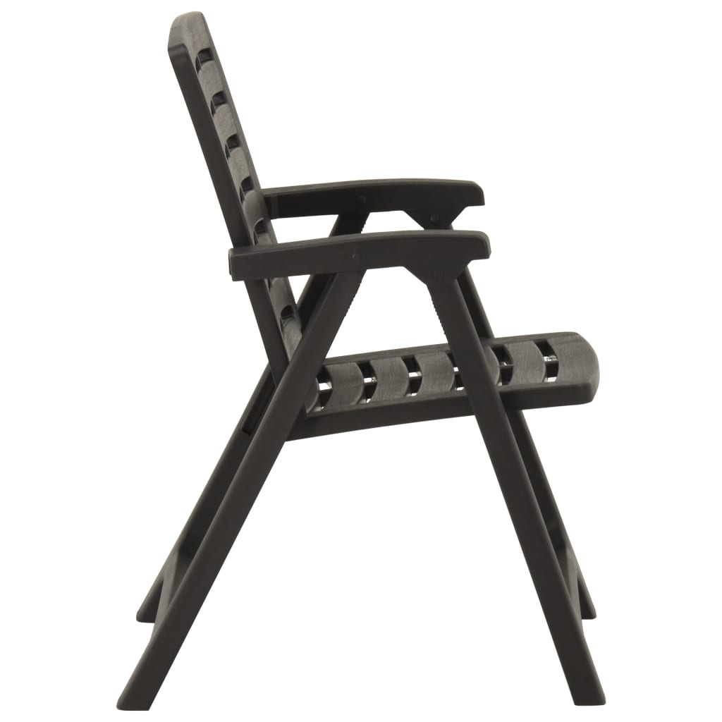 Garden Chairs 2 pcs Plastic Anthracite - Newstart Furniture