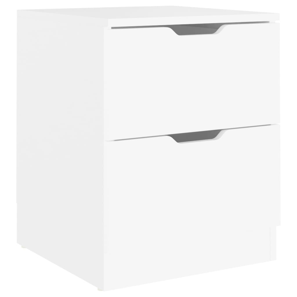 Bedside Cabinet White 40x40x50 cm Engineered Wood - Newstart Furniture