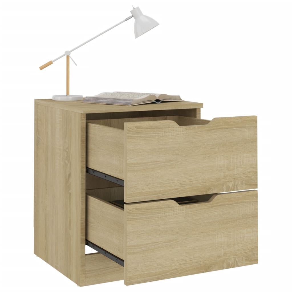 Bedside Cabinet Sonoma Oak 40x40x50 cm Engineered Wood - Newstart Furniture