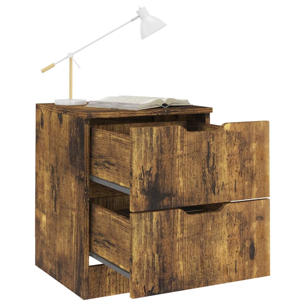 Bedside Cabinet Smoked Oak 40x40x50 cm Engineered Wood - Newstart Furniture