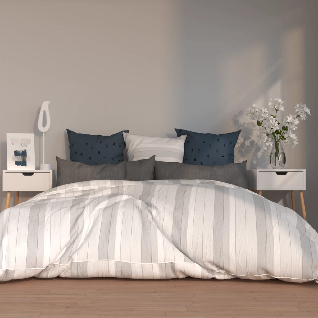 Bedside Cabinets 2 pcs White 40x40x56 cm Engineered Wood - Newstart Furniture